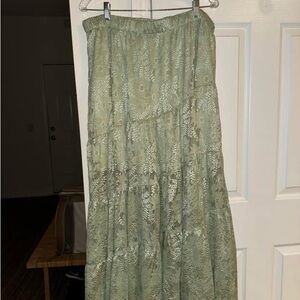 Arula Sage Green Lace Skirt